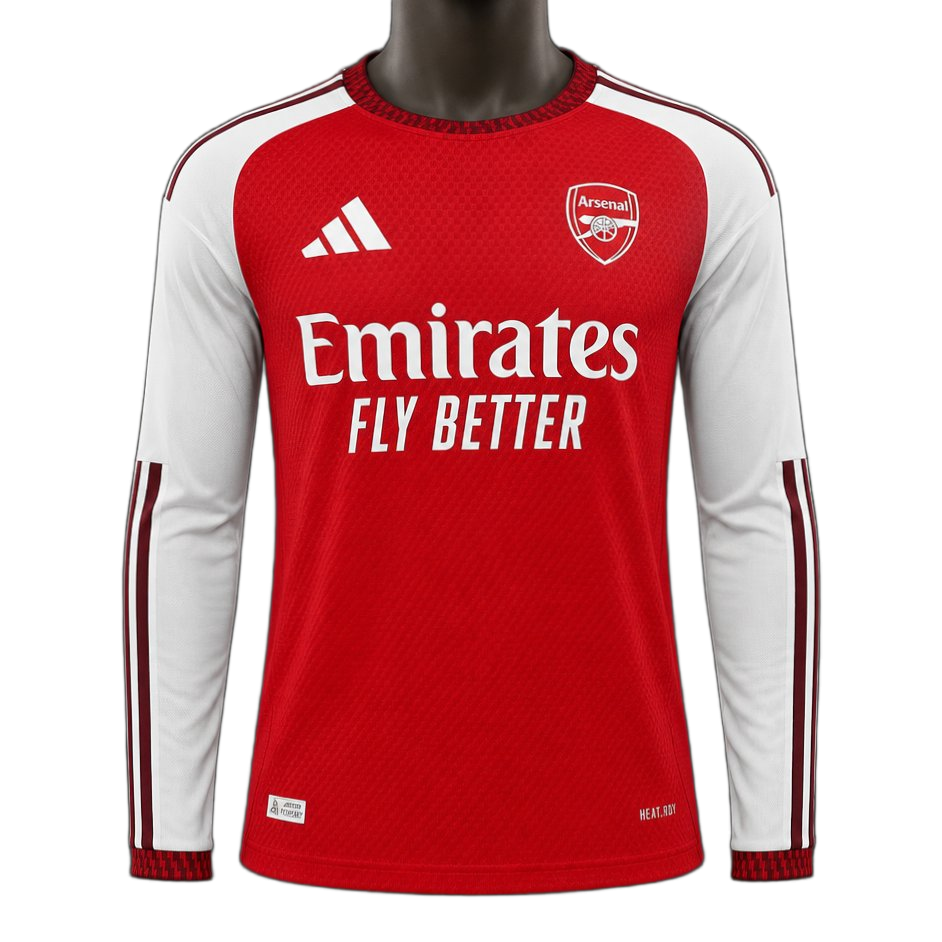 Arsenal 2026/27 Home Jersey – Player Version – Long Sleeve