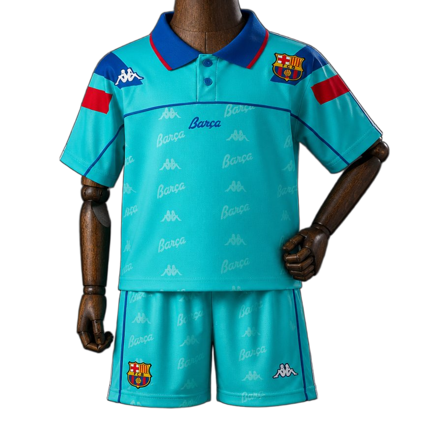FC Barcelona 1992/95 Away Kids Kit – Retro Version
