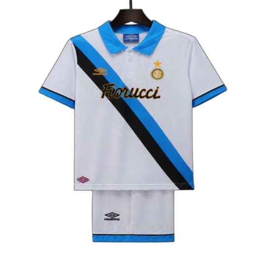 Inter Milan 1994/95 Away Kids Kit – Retro Version – White