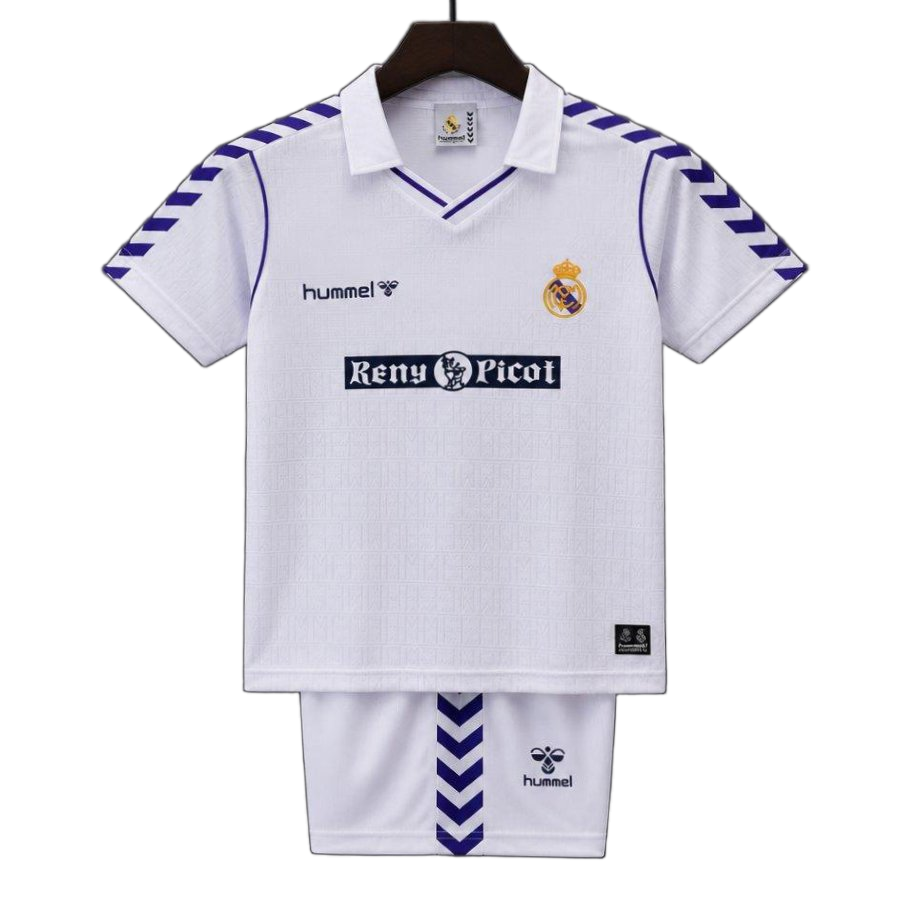 Real Madrid 1988/90 Home Kids Kit – Retro Version