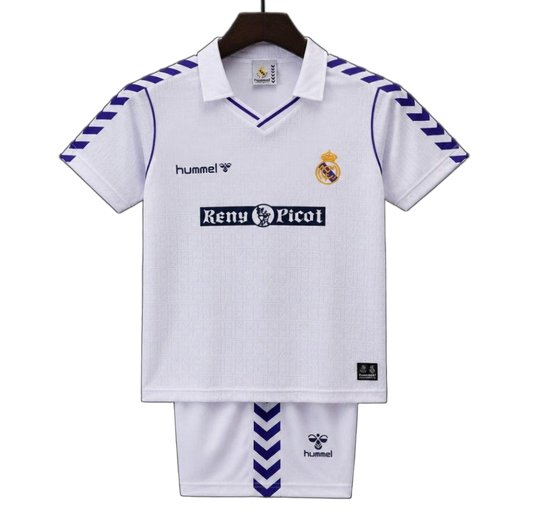 Real Madrid 1988/90 Home Kids Kit – Retro Version