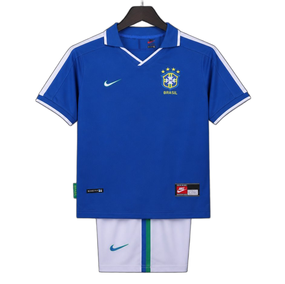 Brazil 1997 Away Kids Kit – Retro Version