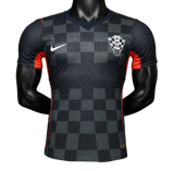 Croatia 2026 Jersey – Player Version – Black – Dark Checkered Pattern