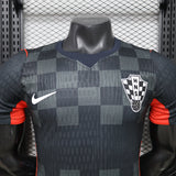 Croatia 2026 Jersey – Player Version – Black – Dark Checkered Pattern