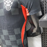 Croatia 2026 Jersey – Player Version – Black – Dark Checkered Pattern