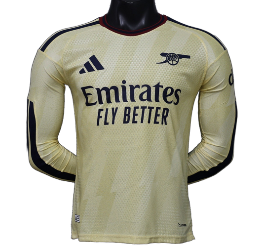 Arsenal 2026/27 Jersey – Player Version – Long Sleeve – Yellow