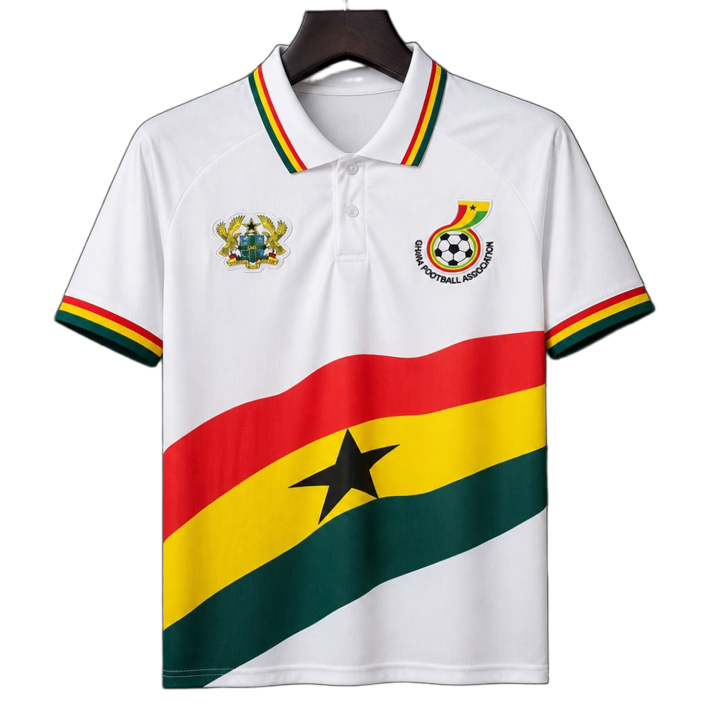 Ghana 2026 Jersey – White – Polo