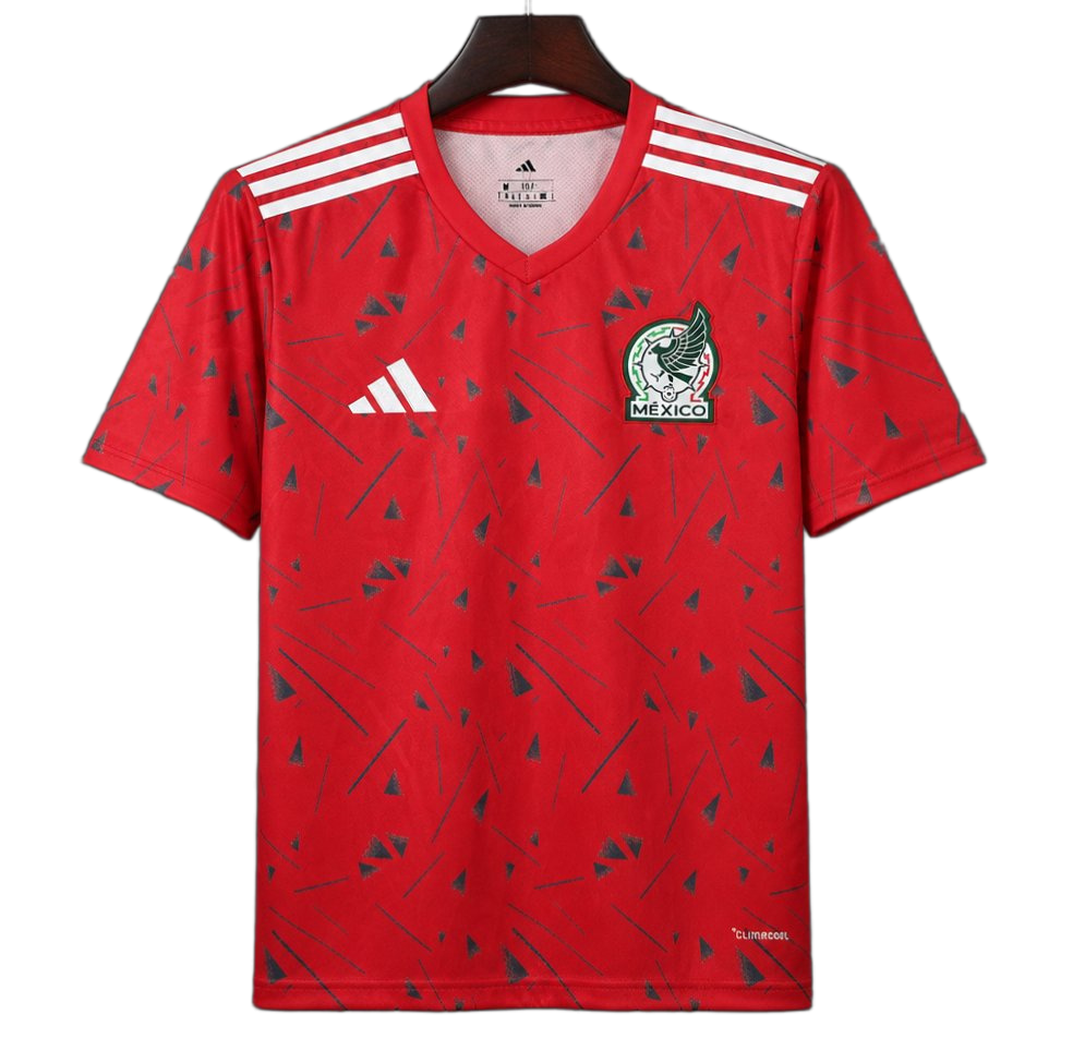 Mexico 2026 Jersey – Red/Green – Geometric Triangles Stripe