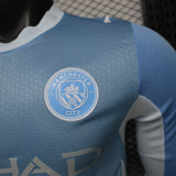 Manchester City 2026/27 Jersey – Player Version – Long Sleeve – White/Blue – Sky