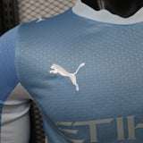 Manchester City 2026/27 Jersey – Player Version – Long Sleeve – White/Blue – Sky