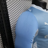 Manchester City 2026/27 Jersey – Player Version – Long Sleeve – White/Blue – Sky