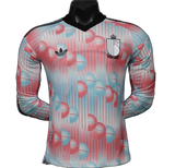 Belgium 2026/27 Away Jersey – Player Version – Long Sleeve – Blue/Pink