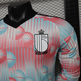 Belgium 2026/27 Away Jersey – Player Version – Long Sleeve – Blue/Pink