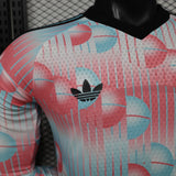 Belgium 2026/27 Away Jersey – Player Version – Long Sleeve – Blue/Pink