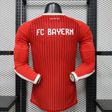 Bayern Munich 2026/27 Jersey – Player Version – Long Sleeve – Red – On Diagonal Stripe