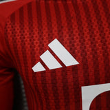 Bayern Munich 2026/27 Jersey – Player Version – Long Sleeve – Red – On Diagonal Stripe