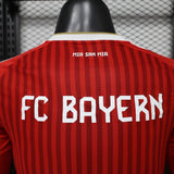 Bayern Munich 2026/27 Jersey – Player Version – Long Sleeve – Red – On Diagonal Stripe
