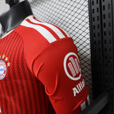 Bayern Munich 2026/27 Jersey – Player Version – Long Sleeve – Red – On Diagonal Stripe