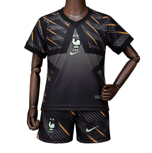 France 2026 Away Kids Kit – Black/Orange
