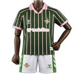 Real Betis 2026/27 Jersey – Kids – Special Edition – Green/Pink – Balompie Dark Forest Pinstripe Polo Collar