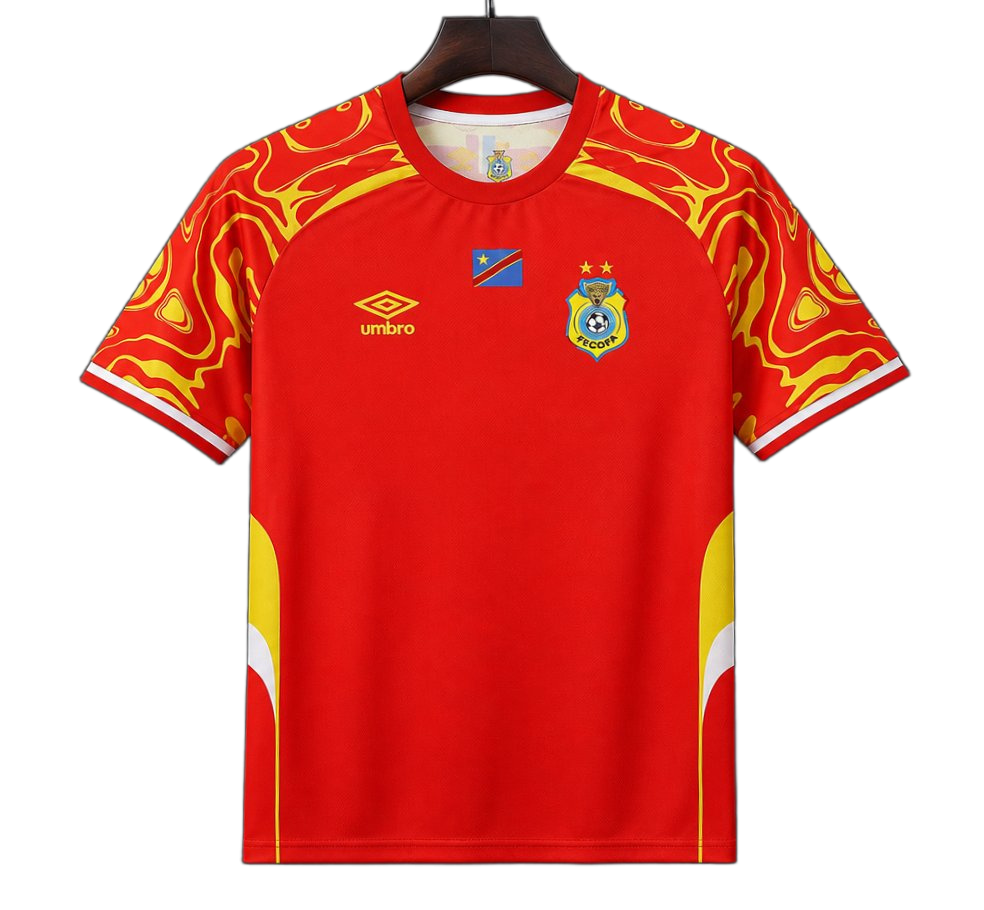 DR Congo Sky 2026 Third Jersey – Red/Yellow