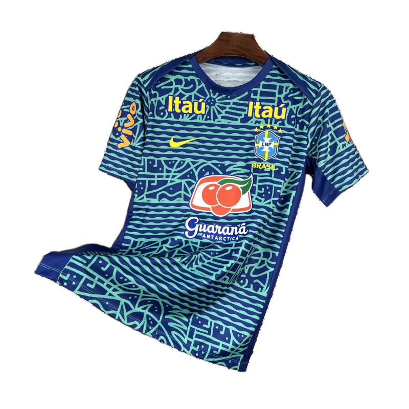 Brazil 2024 Pre – Match Training Top – Player Version – Retro Version