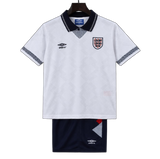 England 1990 Home Kids Kit – Retro Version – White