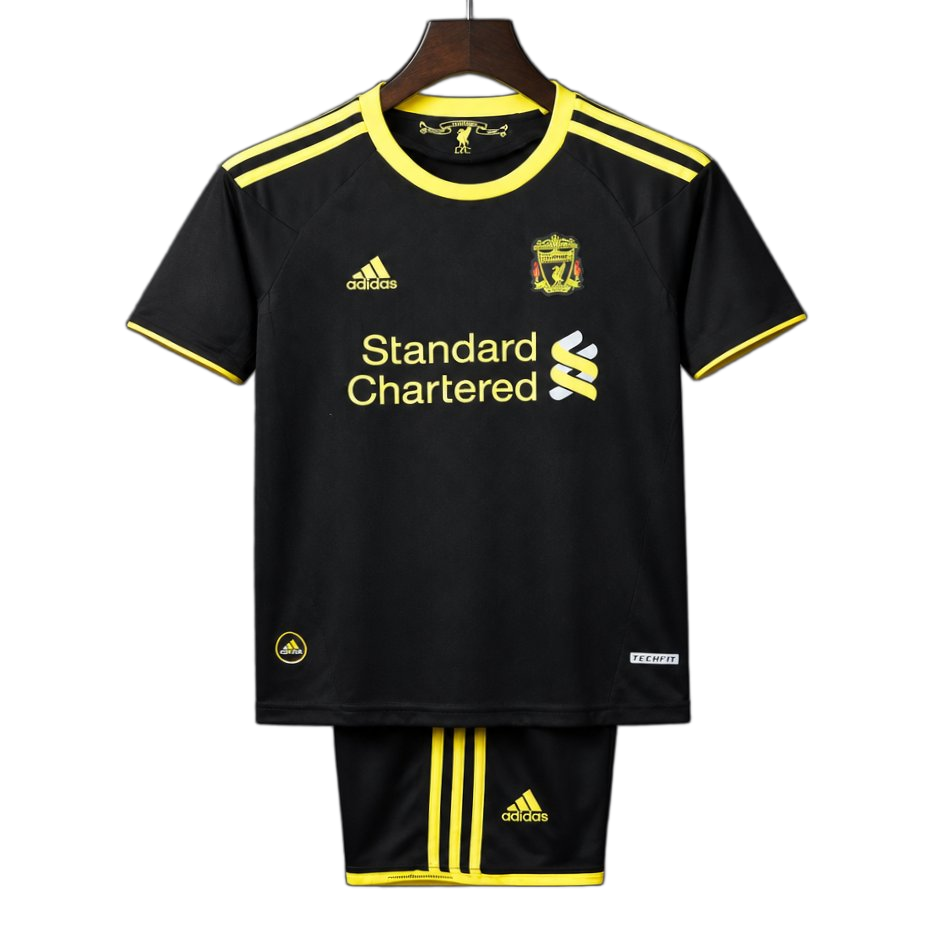 Liverpool 2010/11 Away Kids Kit – Retro Version – Black/Yellow