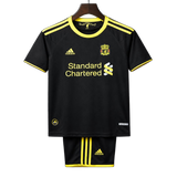 Liverpool 2010/11 Away Kids Kit – Retro Version – Black/Yellow