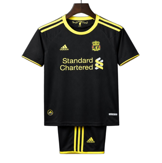 Liverpool 2010/11 Away Kids Kit – Retro Version – Black/Yellow