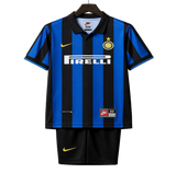 Inter Milan 1998/99 Home Kids Kit – Retro Version – Black/Blue