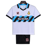 Inter Milan 1990/91 Away Kids Kit – Retro Version – White/Blue