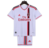 AC Milan 2010/11 Away Kids Kit – Retro Version – White
