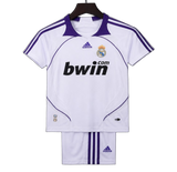 Real Madrid 2007/08 Home Kids Kit – Retro Version – White/Purple