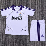 Real Madrid 2007/08 Home Kids Kit – Retro Version – White/Purple