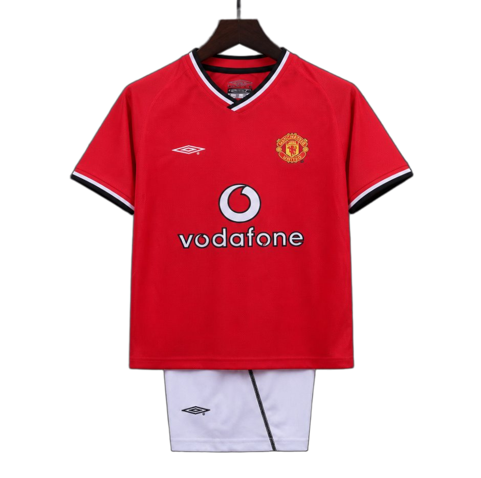 Manchester United 2000/02 Home Kids Kit – Retro Version – Red