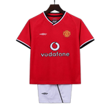 Manchester United 2000/02 Home Kids Kit – Retro Version – Red