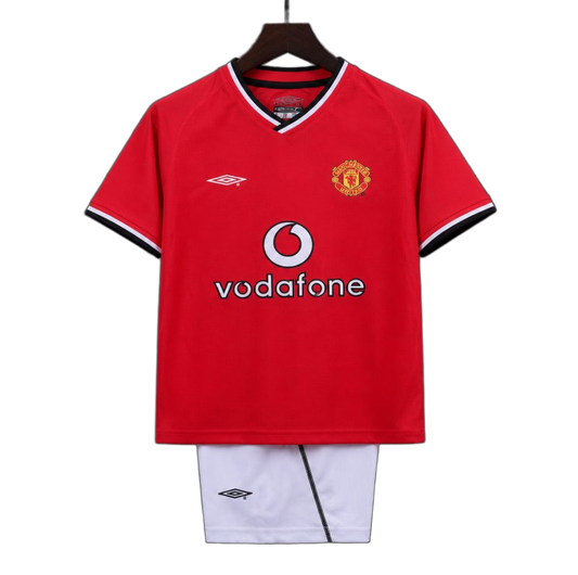 Manchester United 2000/02 Home Kids Kit – Retro Version – Red