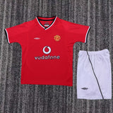Manchester United 2000/02 Home Kids Kit – Retro Version – Red