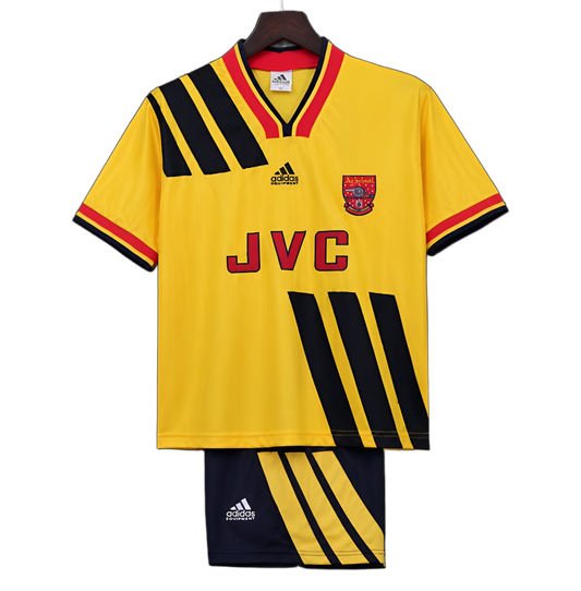 Arsenal 1993 Away Kids Kit – Retro Version – Black/Yellow