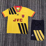 Arsenal 1993 Away Kids Kit – Retro Version – Black/Yellow