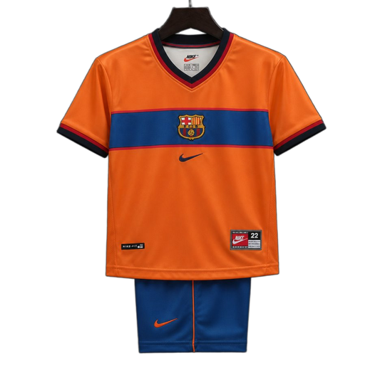 FC Barcelona 1998/99 Third Kids Kit – Retro Version