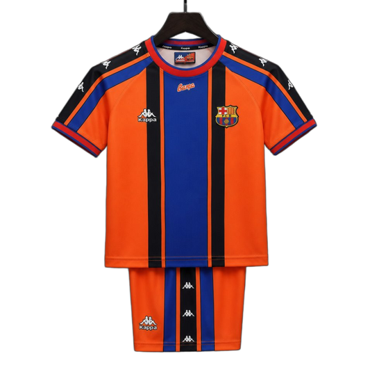 FC Barcelona 1997/98 Away Kids Kit – Retro Version