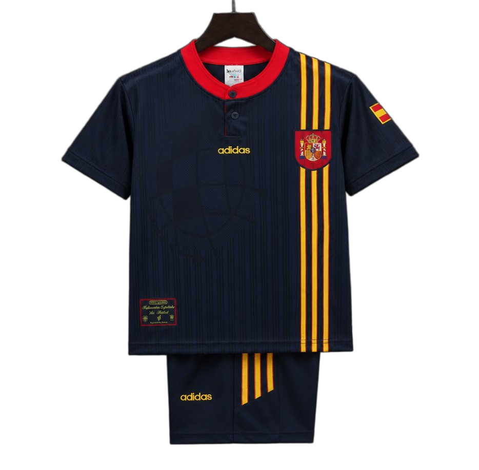 Spain 1996 Away Kids Kit – Retro Version