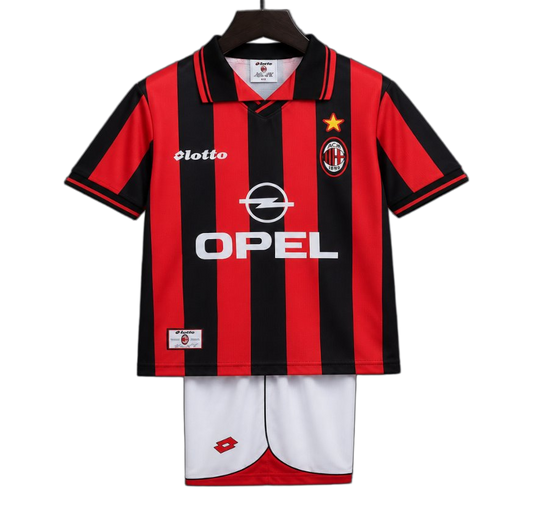 AC Milan 1997/98 Home Kids Kit – Retro Version