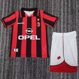 AC Milan 1997/98 Kit infantil local – Versión retro