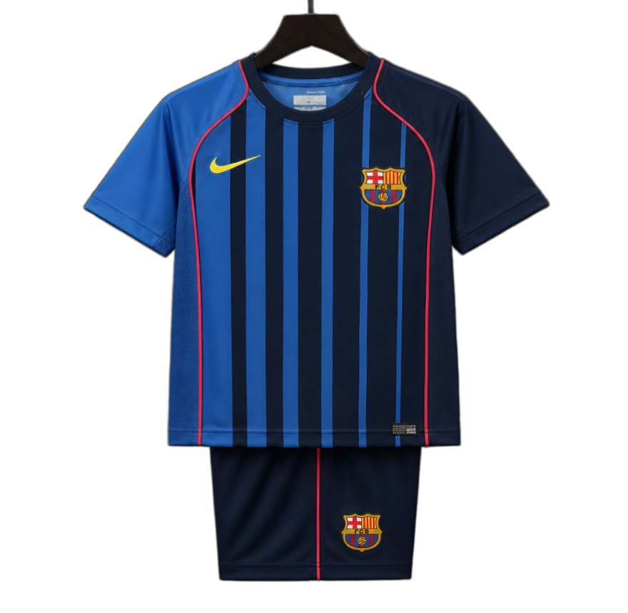 FC Barcelona 2004/05 Away Kids Kit – Retro Version
