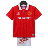 Manchester United 1992/94 Home Kids Kit – Retro Version – Red