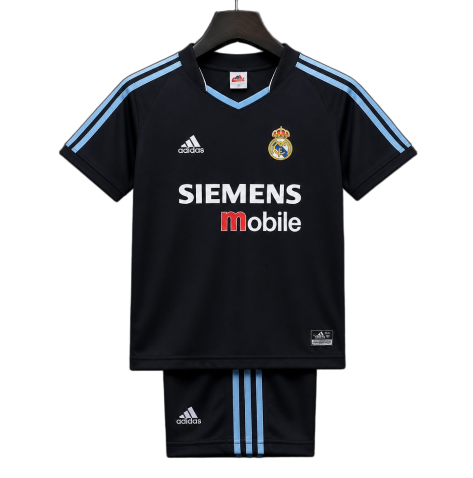 Real Madrid 2003/04 Away Kids Kit – Retro Version