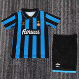 Inter Milan 1992/94 Home Kids Kit – Retro Version – Black/Blue